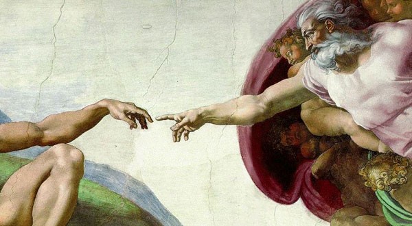 نقاشی دست خدا و انسان